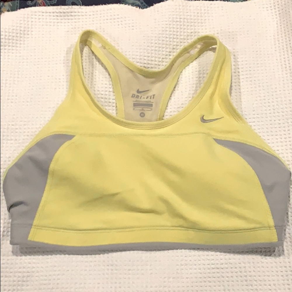 Nike Yellow Sports Bra - medium; great support